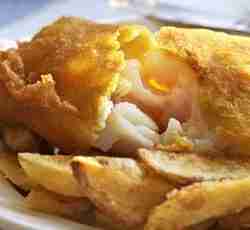 Premium non-GMO Atlantic Battered (Breaded) Cod Fillets with Raclette Cheese (4 x 100g)